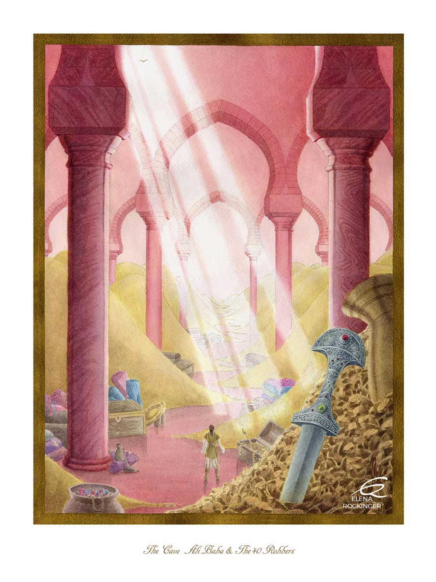 01 Illustration Book Water Colour Elena Rockinger Ali Baba 01 S