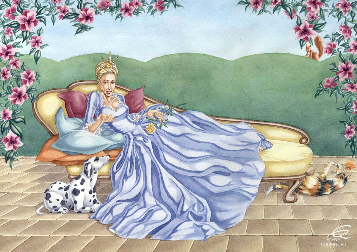 01 Illustration Picture Book Water Colour Elena Rockinger Princess 01 S