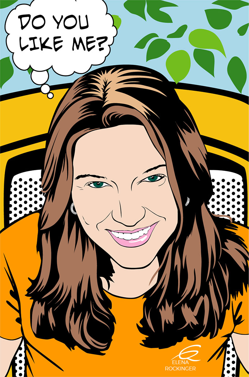 01 Portrait Illustration Pop Art Elena Rockinger Lichtenstein 01 S