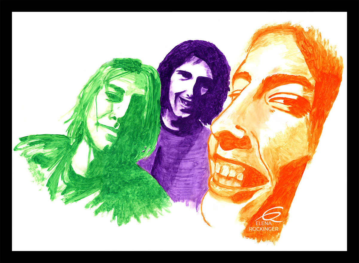 01 Portrait Illustration Pop Art Elena Rockinger Water Colour Nirvana