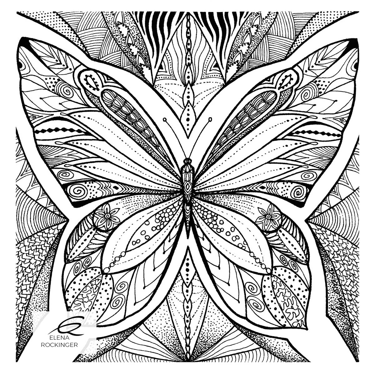 Colouring Books — Archive 02 Illustration Ink Colouring Book Elena Rockinger Love Mandala 02 S