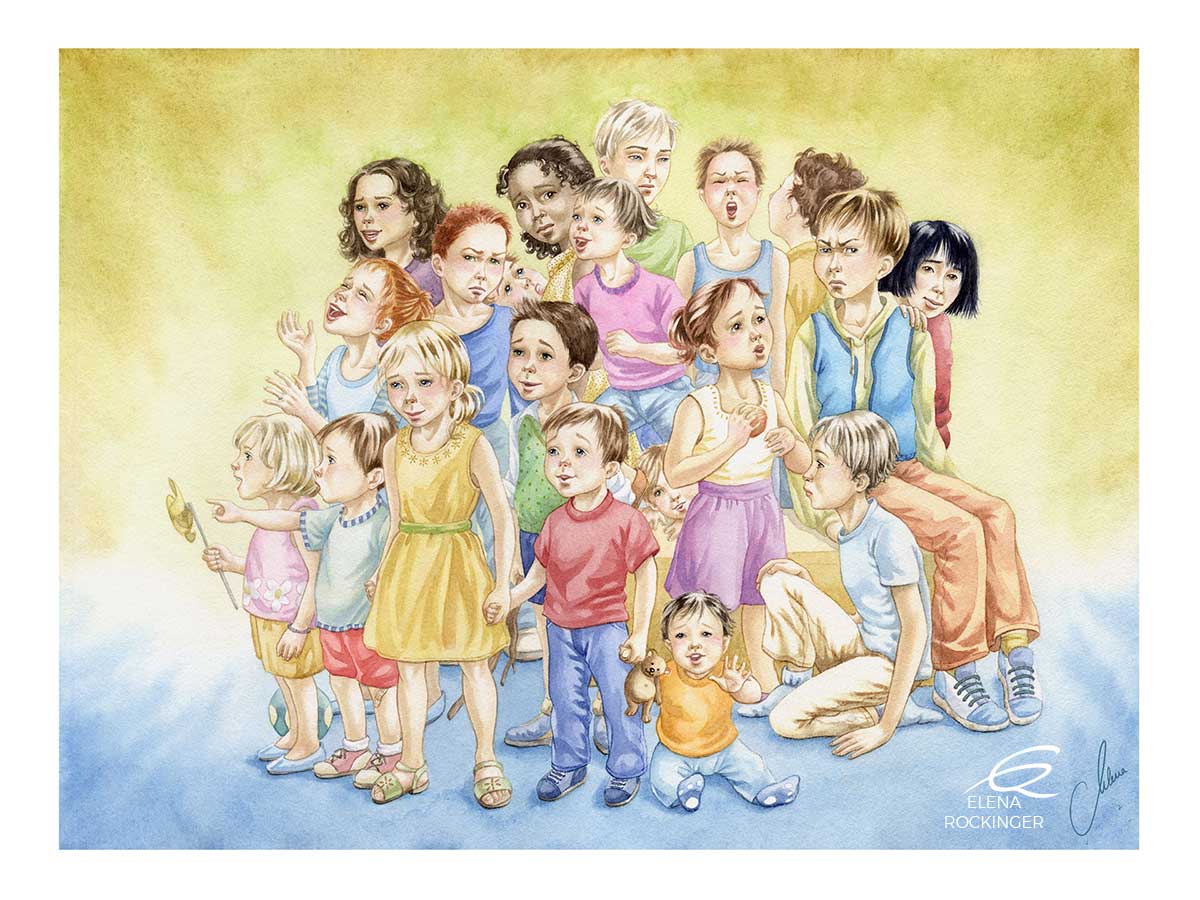 02 Illustration Kids Water Colour Elena Rockinger Children S