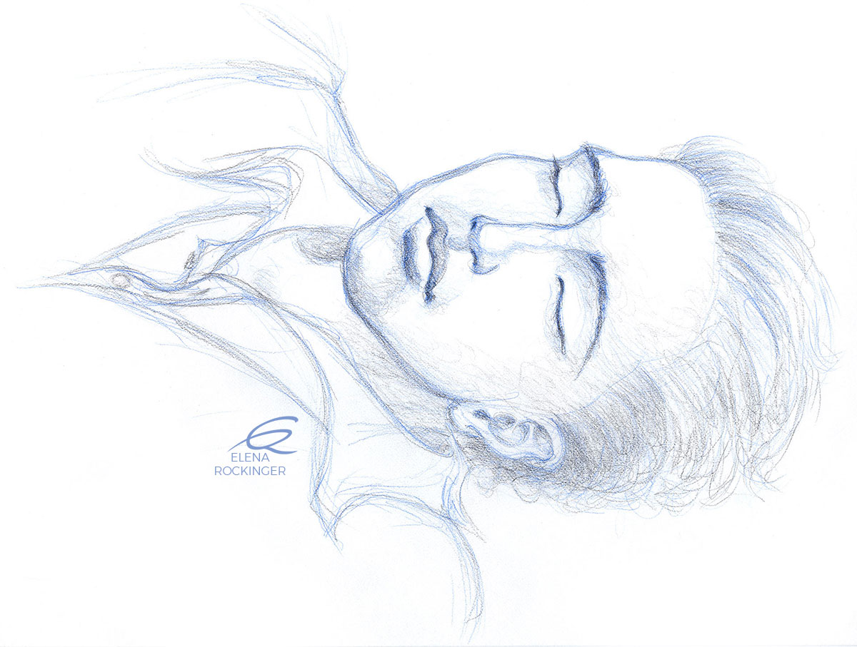 03 Drawing Live Blue Pencil Elena Rockinger Sleeping S