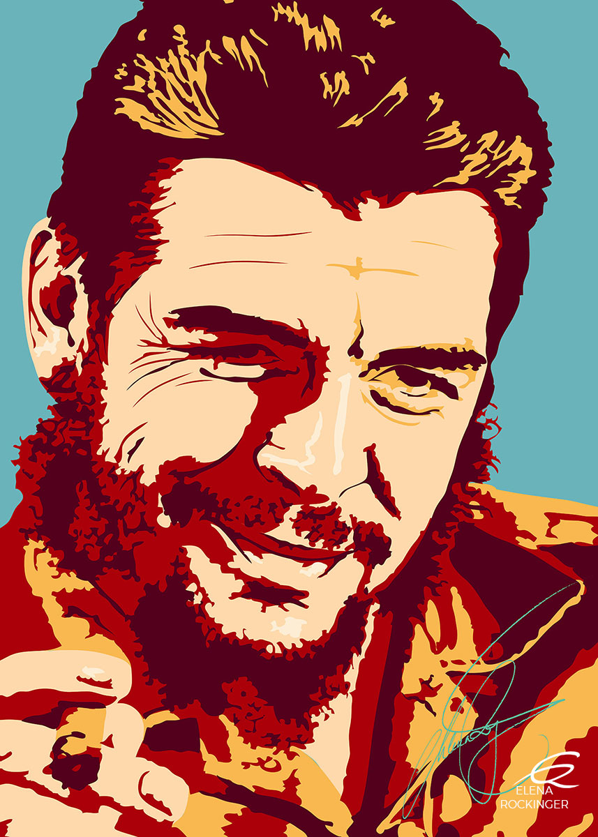 03 Portrait Illustration Pop Art Elena Rockinger 03 Vector Che Guevara 01 S