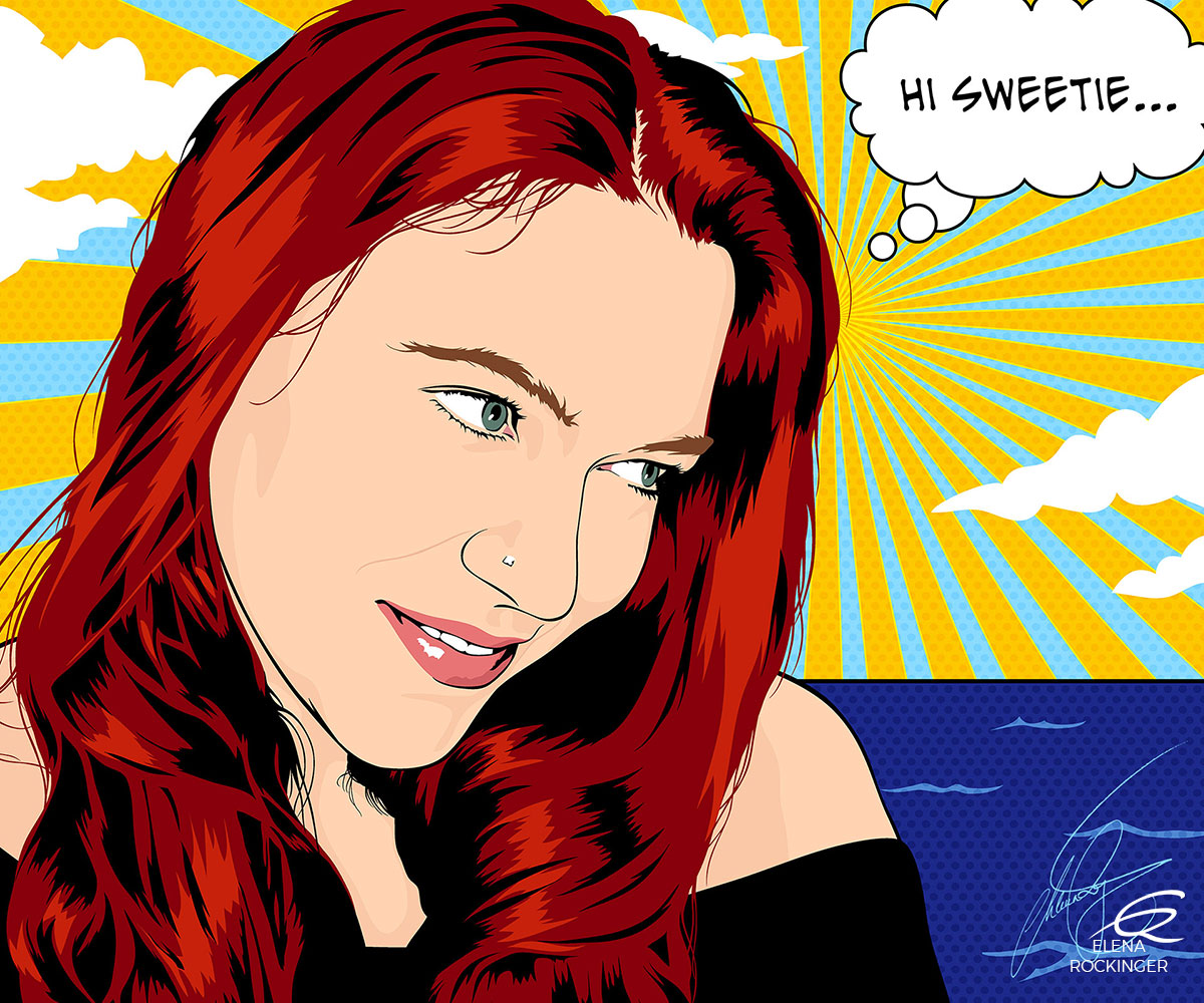 03 Portrait Illustration Pop Art Elena Rockinger Lichtenstein 03 S