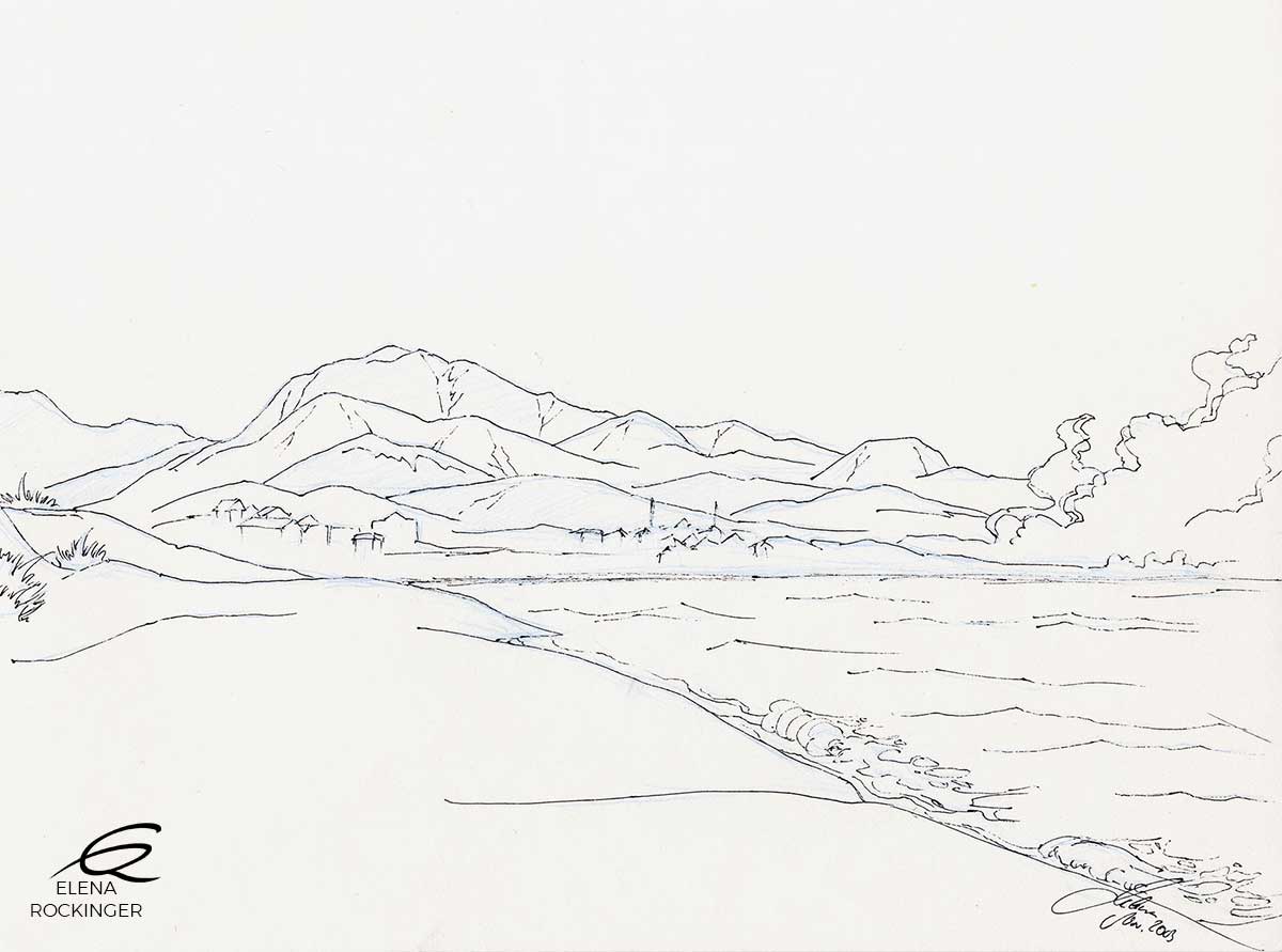 04 Illustration Sketch Drawing Ink Turkish Beach 01 S