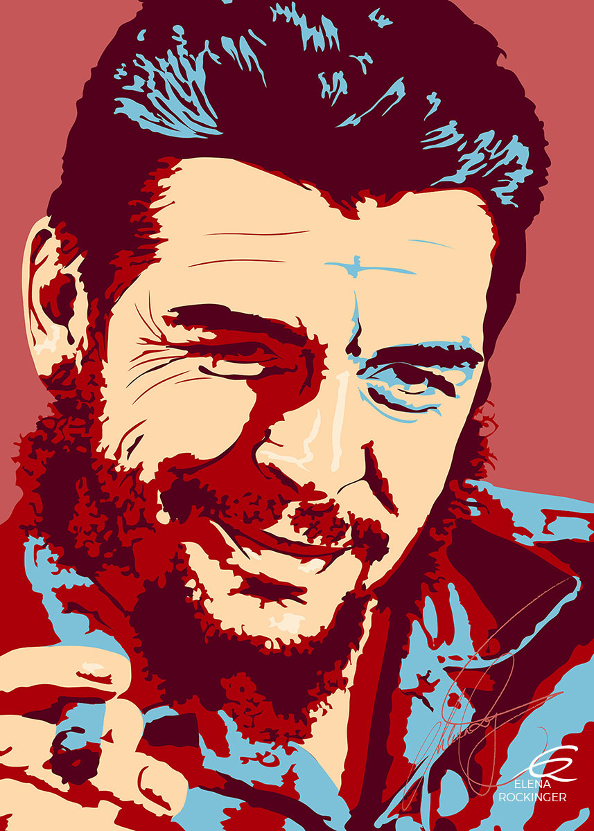 04 Portrait Illustration Pop Art Elena Rockinger 04 Vector Che Guevara 02 S