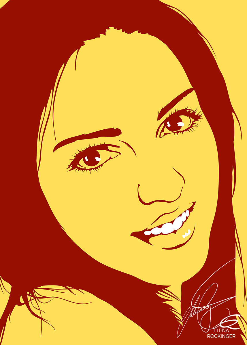 04 Portrait Illustration Pop Art Elena Rockinger Retro 04 S