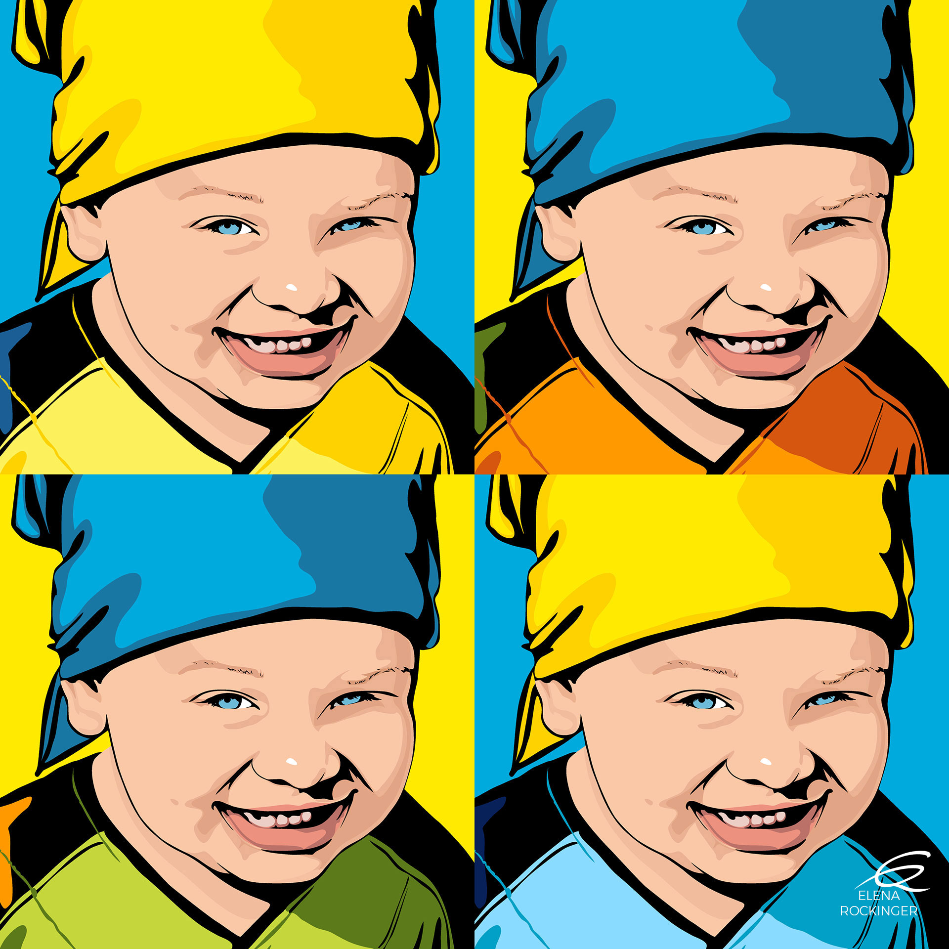 04 Portrait Illustration Pop Art Elena Rockinger Warhol 04 S