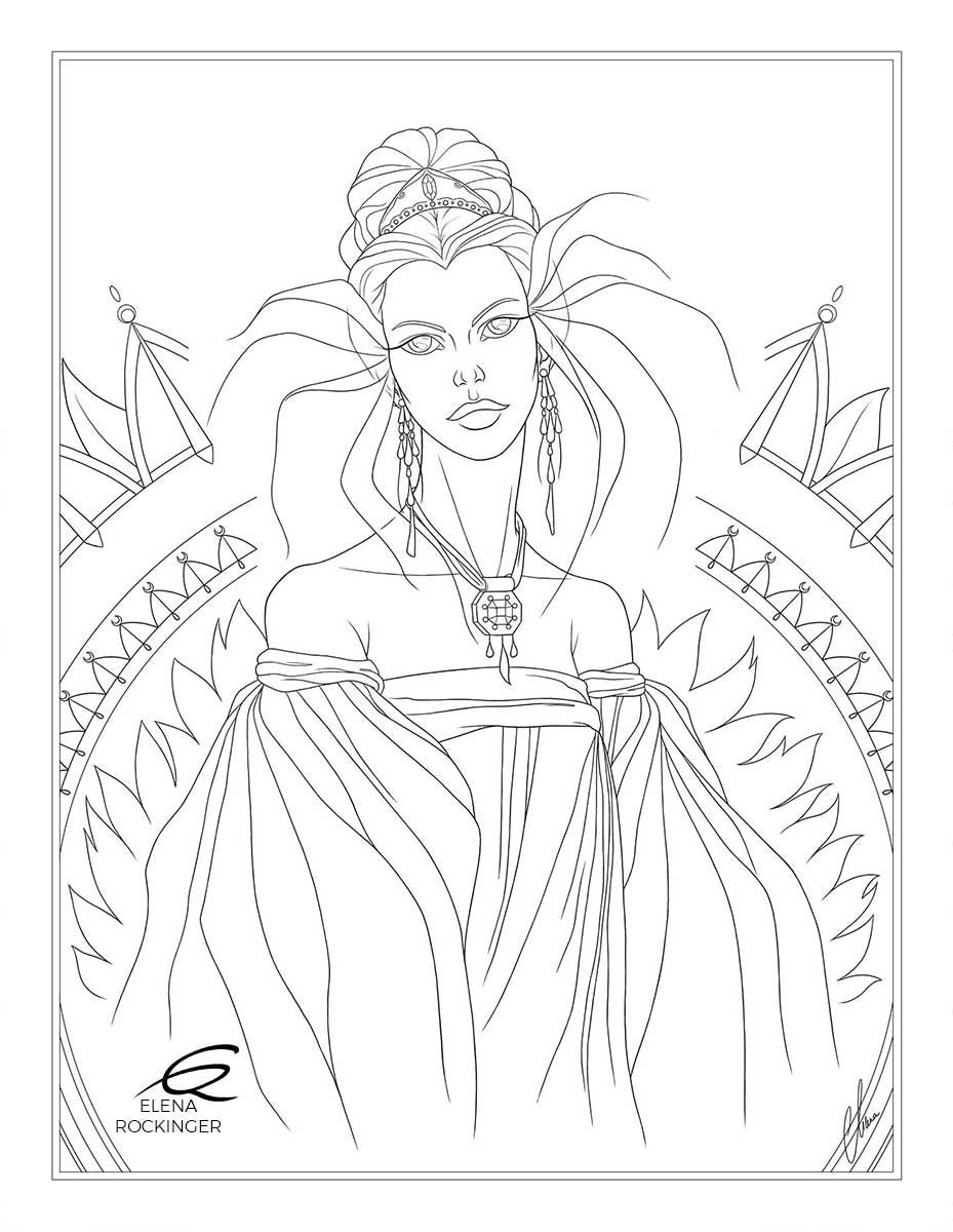 Colouring Books — Archive 05 Illustration Ink Colouring Book Elena Rockinger Elves Fairies 05 S