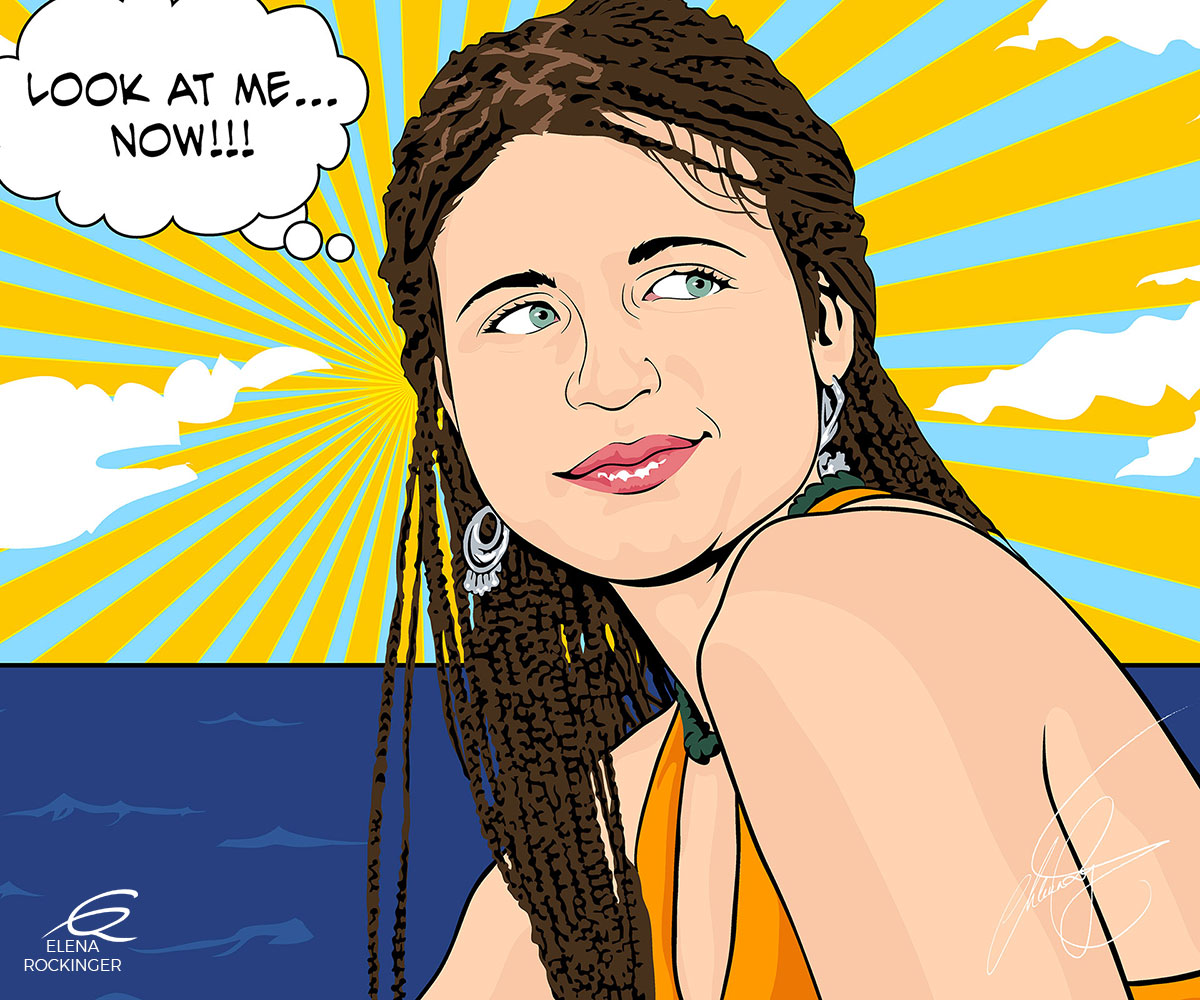 05 Portrait Illustration Pop Art Elena Rockinger Lichtenstein 05 S