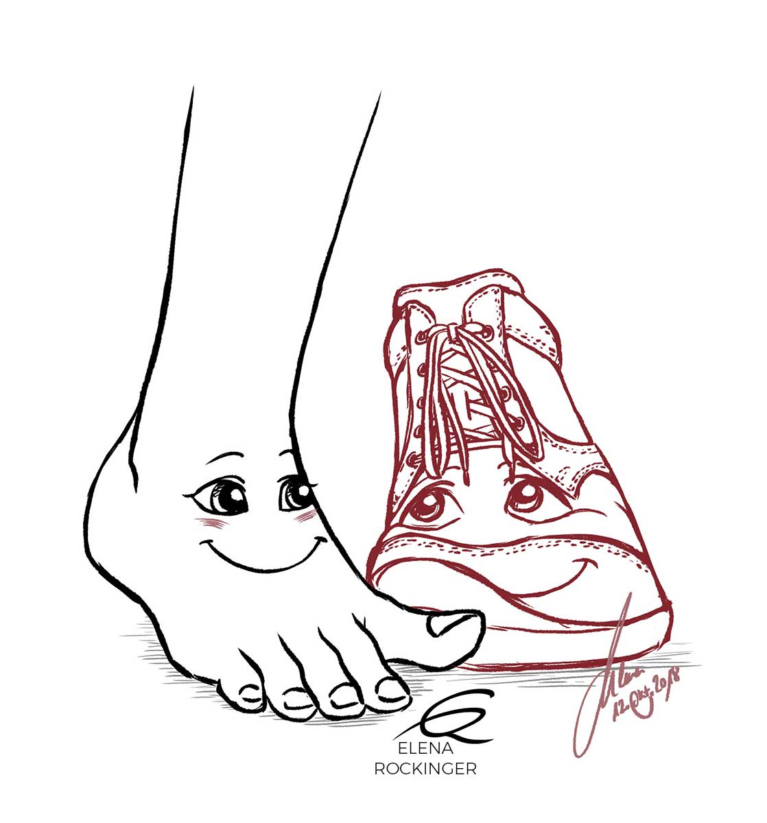 06 Illustration Digital Elena Rockinger Shoe Love S