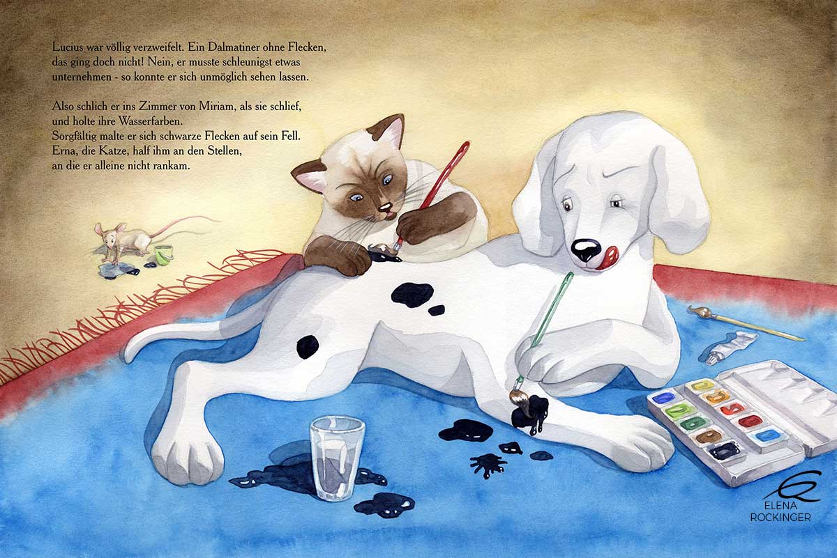 06 Illustration Picture Book Water Colour Elena Rockinger Dalmatian T 06 S