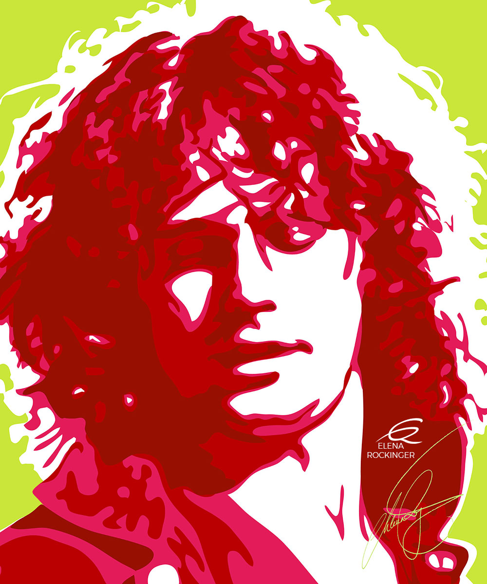 06 Portrait Illustration Pop Art Elena Rockinger 06 Vector Jim Morrison S