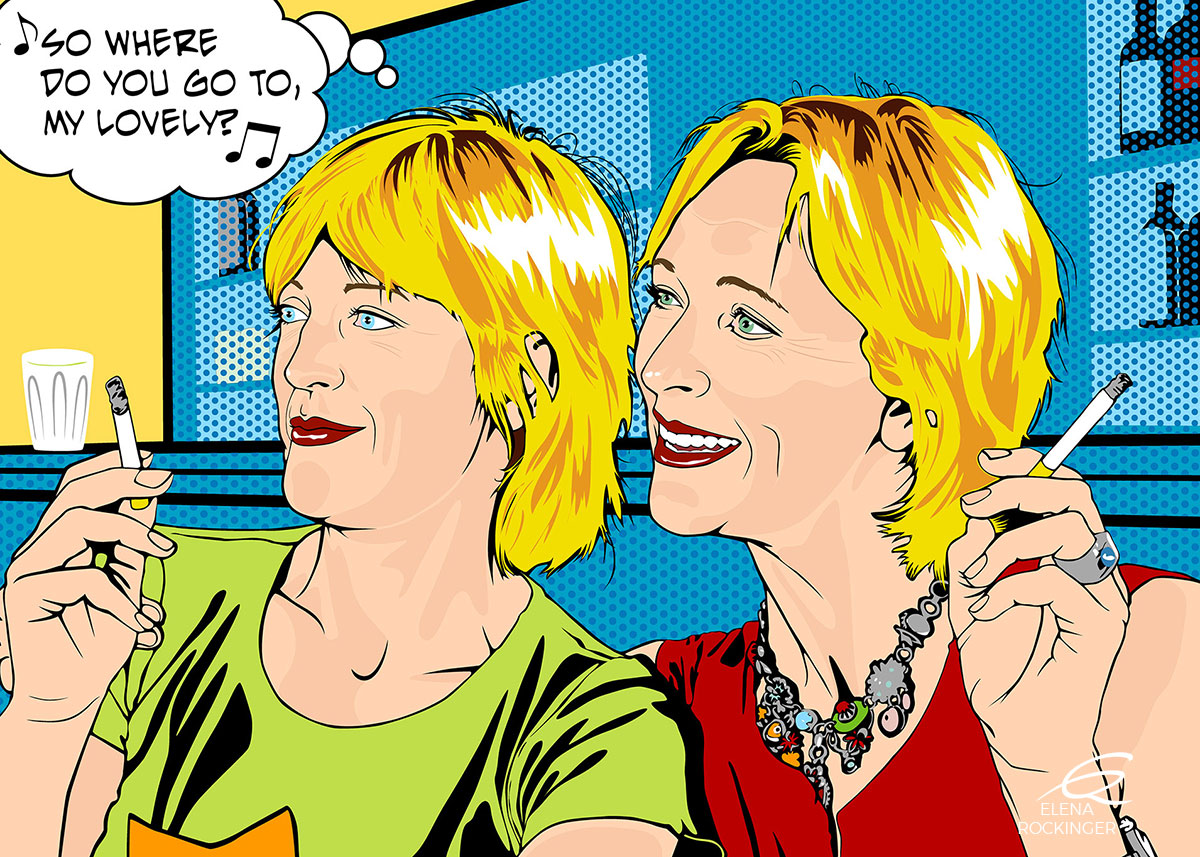 06 Portrait Illustration Pop Art Elena Rockinger Lichtenstein 06 S