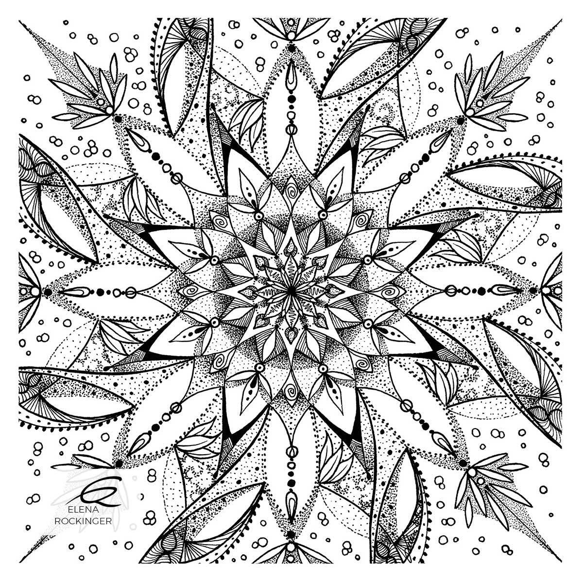 Colouring Books — Archive 07 Illustration Ink Colouring Book Elena Rockinger Love Mandala 07 S
