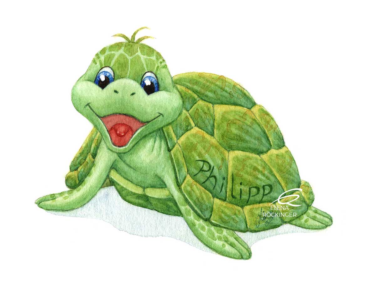 08 Illustration Kids Water Colour Elena Rockinger Turtle S