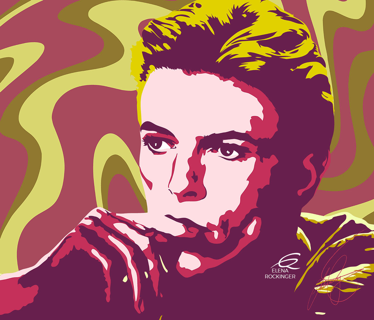 08 Portrait Illustration Pop Art Elena Rockinger 08 Vector David Bowie S
