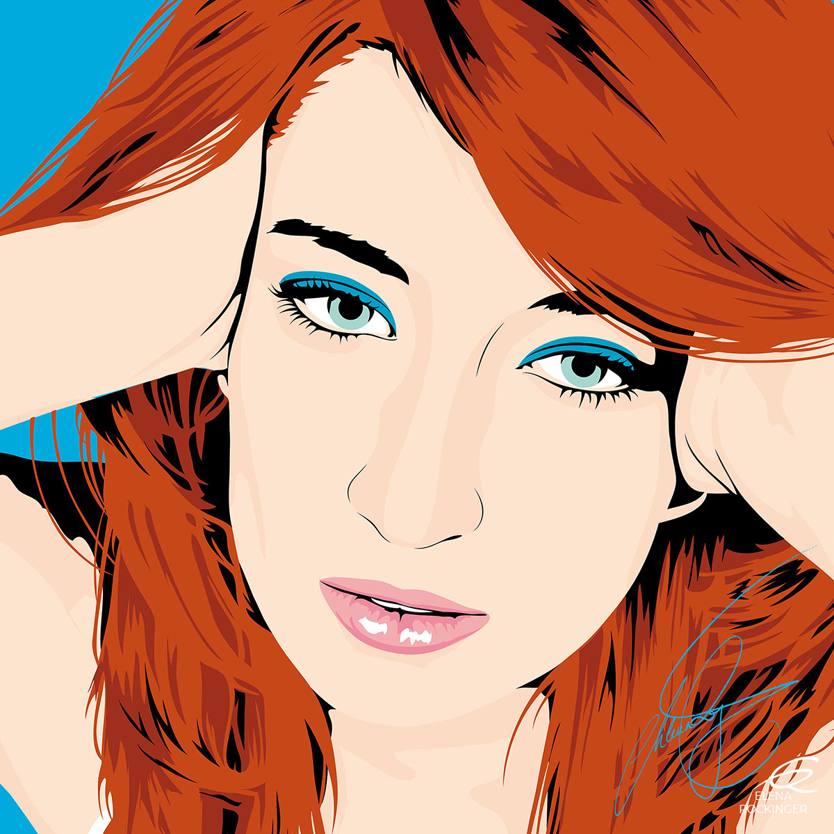 08 Portrait Illustration Pop Art Elena Rockinger Warhol 08 S