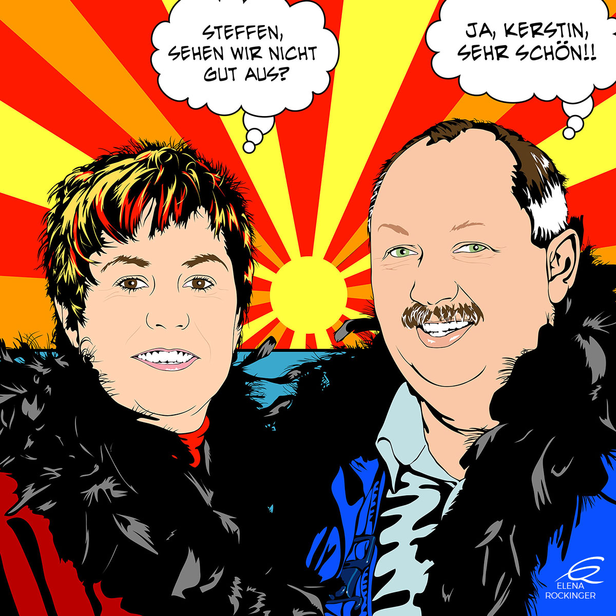 09 Portrait Illustration Pop Art Elena Rockinger Lichtenstein 09 S