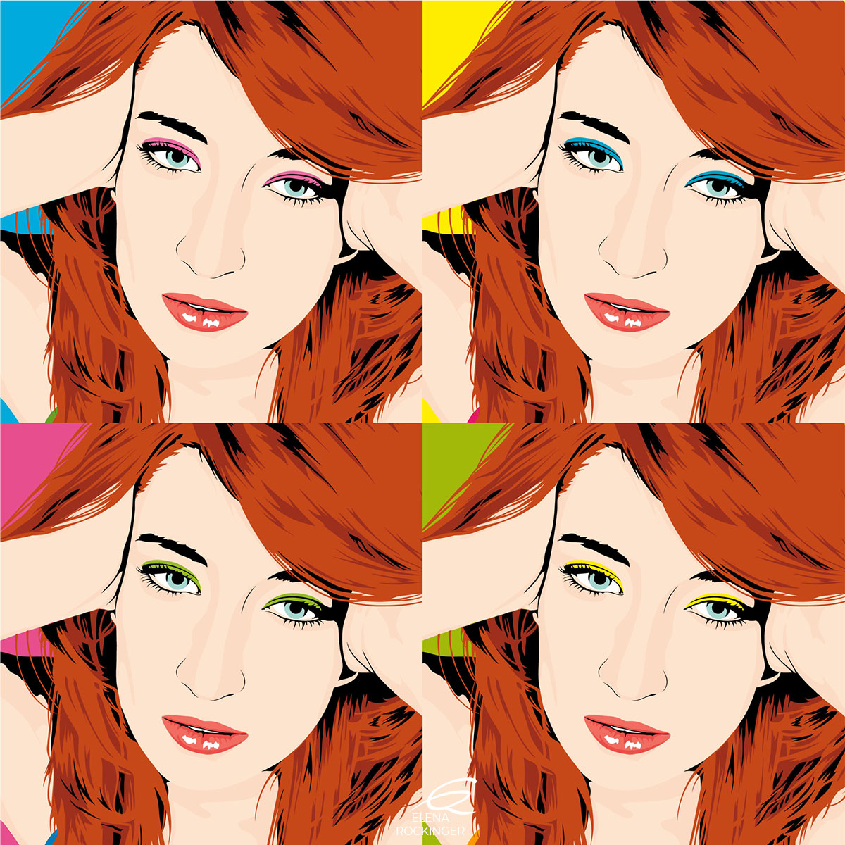 09 Portrait Illustration Pop Art Elena Rockinger Warhol 09 2