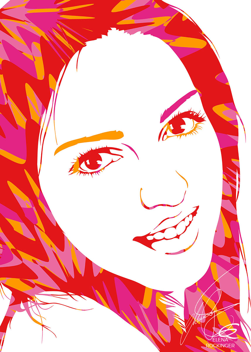 10 Portrait Illustration Pop Art Elena Rockinger Neo Pop 10 S