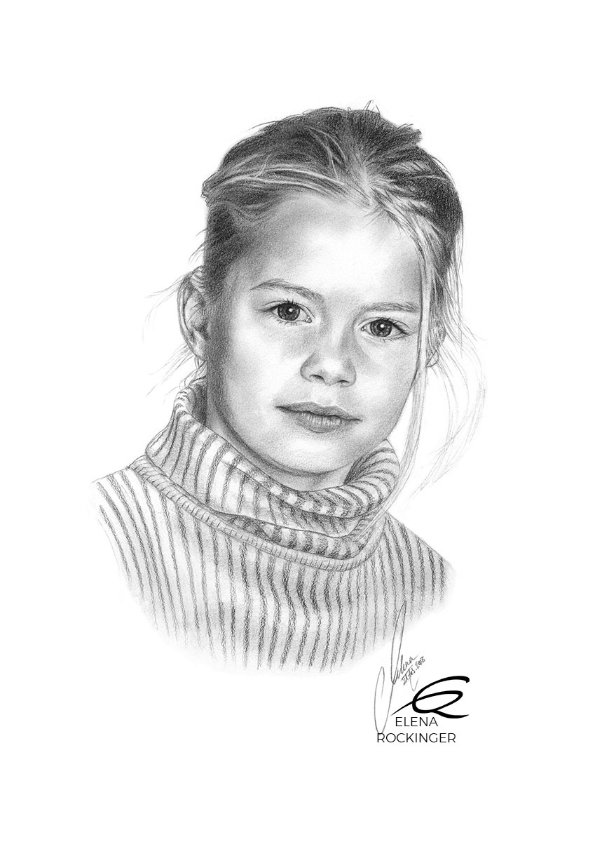 11 Portrait Illustration Graphite Elena Rockinger Melissa S