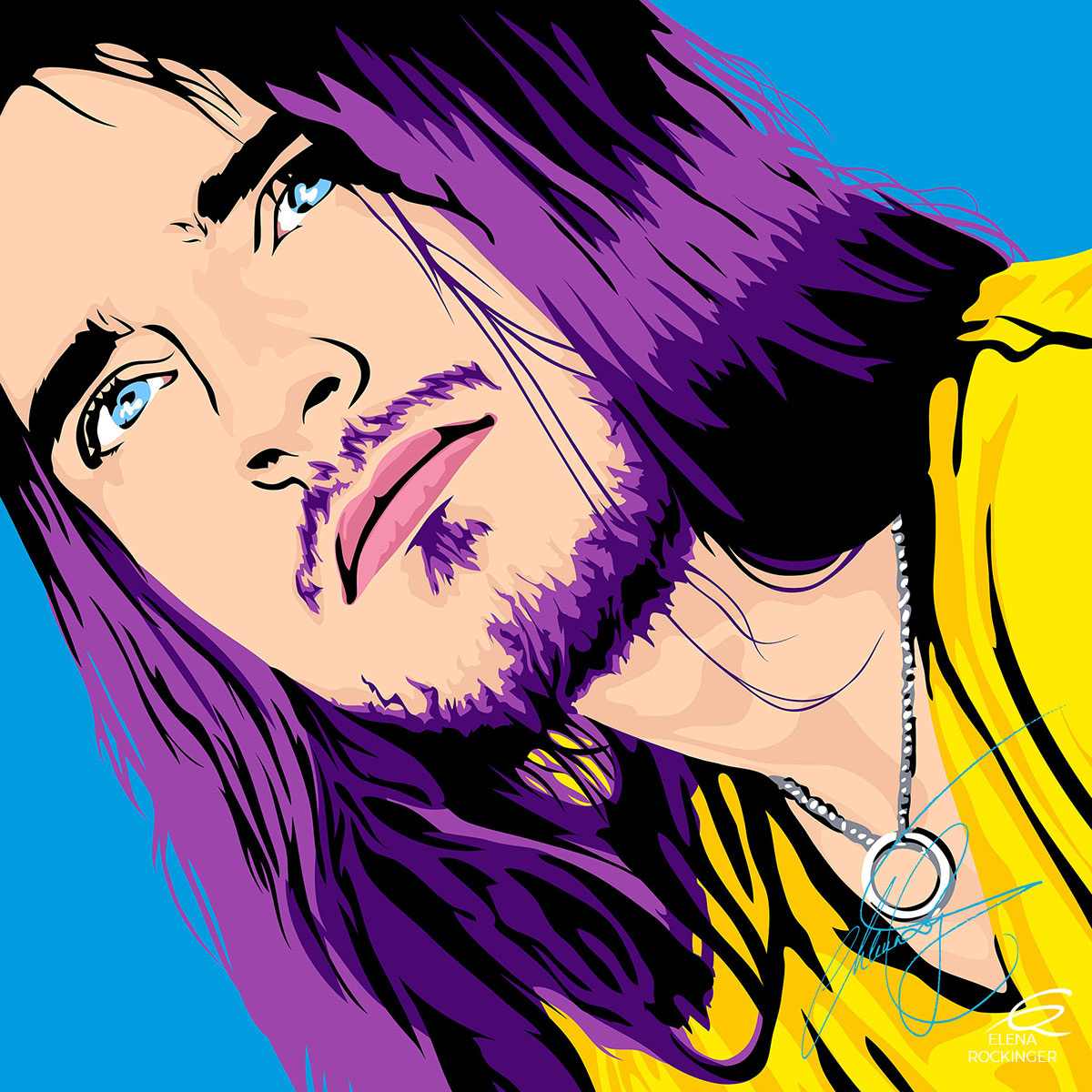 12 Portrait Illustration Pop Art Elena Rockinger Warhol 12 S