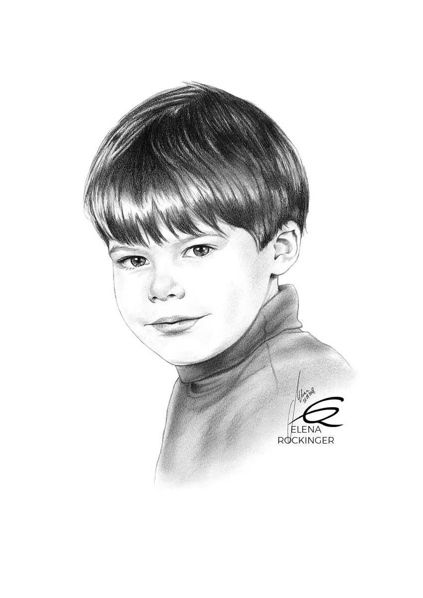 13 Portrait Illustration Graphite Elena Rockinger Jonah S