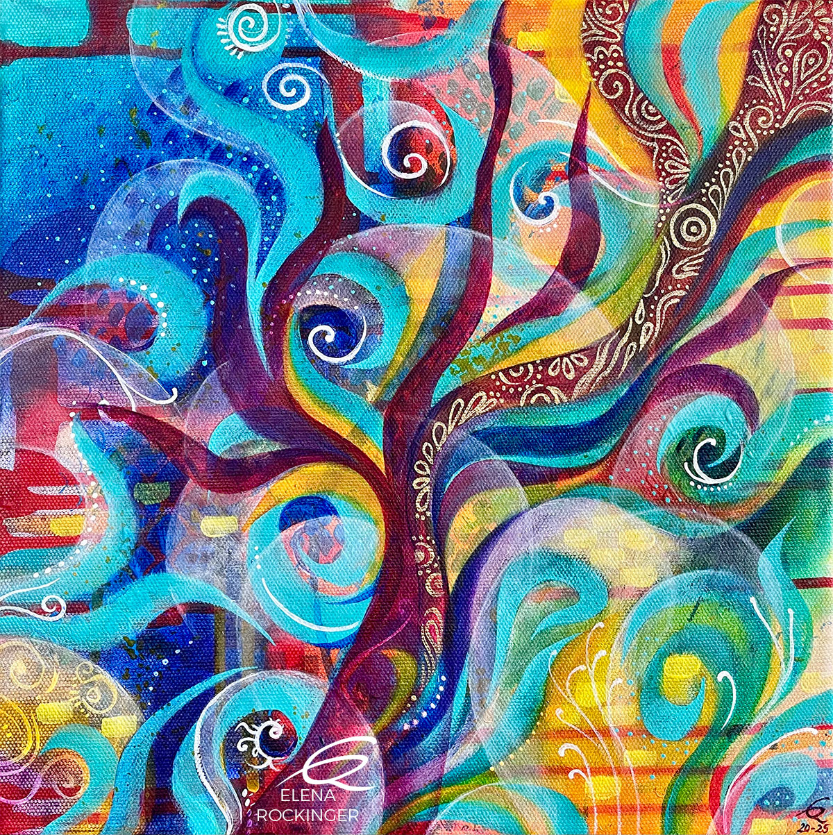 15 Painting Acrylics Canvas Elena Rockinger Lifetree 1 S