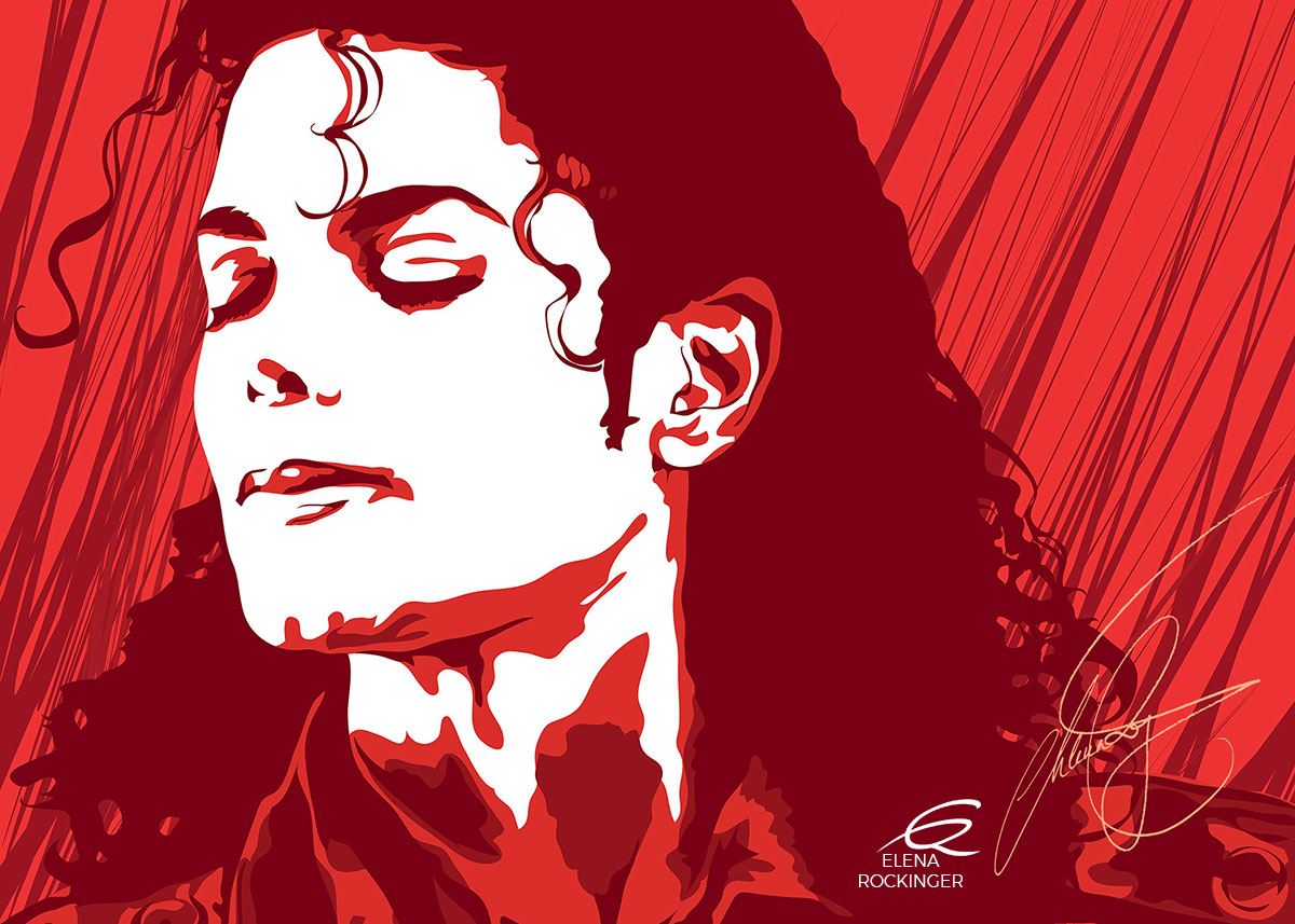 16 Portrait Illustration Pop Art Elena Rockinger 16 Vector Michael Jackson 03 S