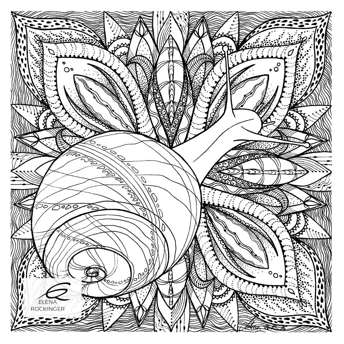 Colouring Books — Archive 17 Illustration Ink Colouring Book Elena Rockinger Love Mandala 17 S