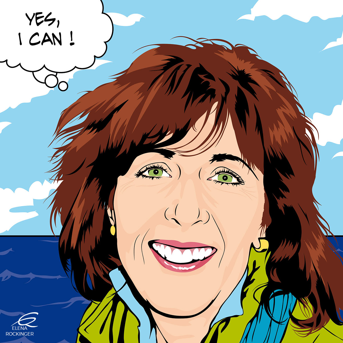 17 Portrait Illustration Pop Art Elena Rockinger Lichtenstein 17 S