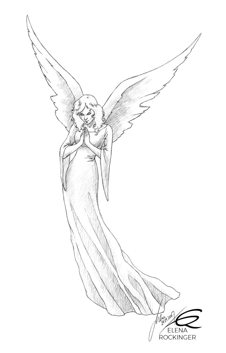 19 Drawing Graphite Elena Rockinger Angel S