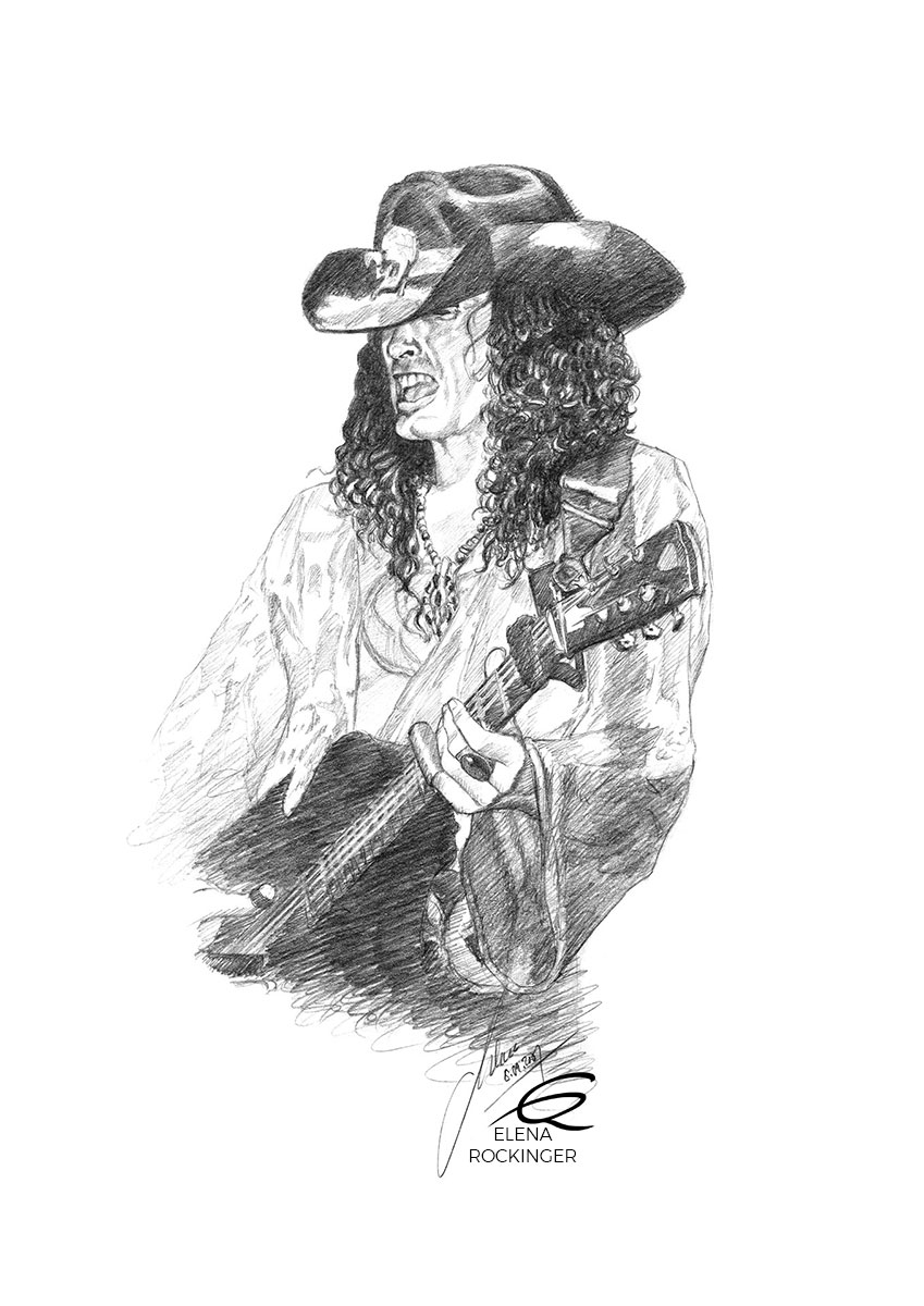 19 Portrait Graphite Music Elena Rockinger Eric Sardinas S