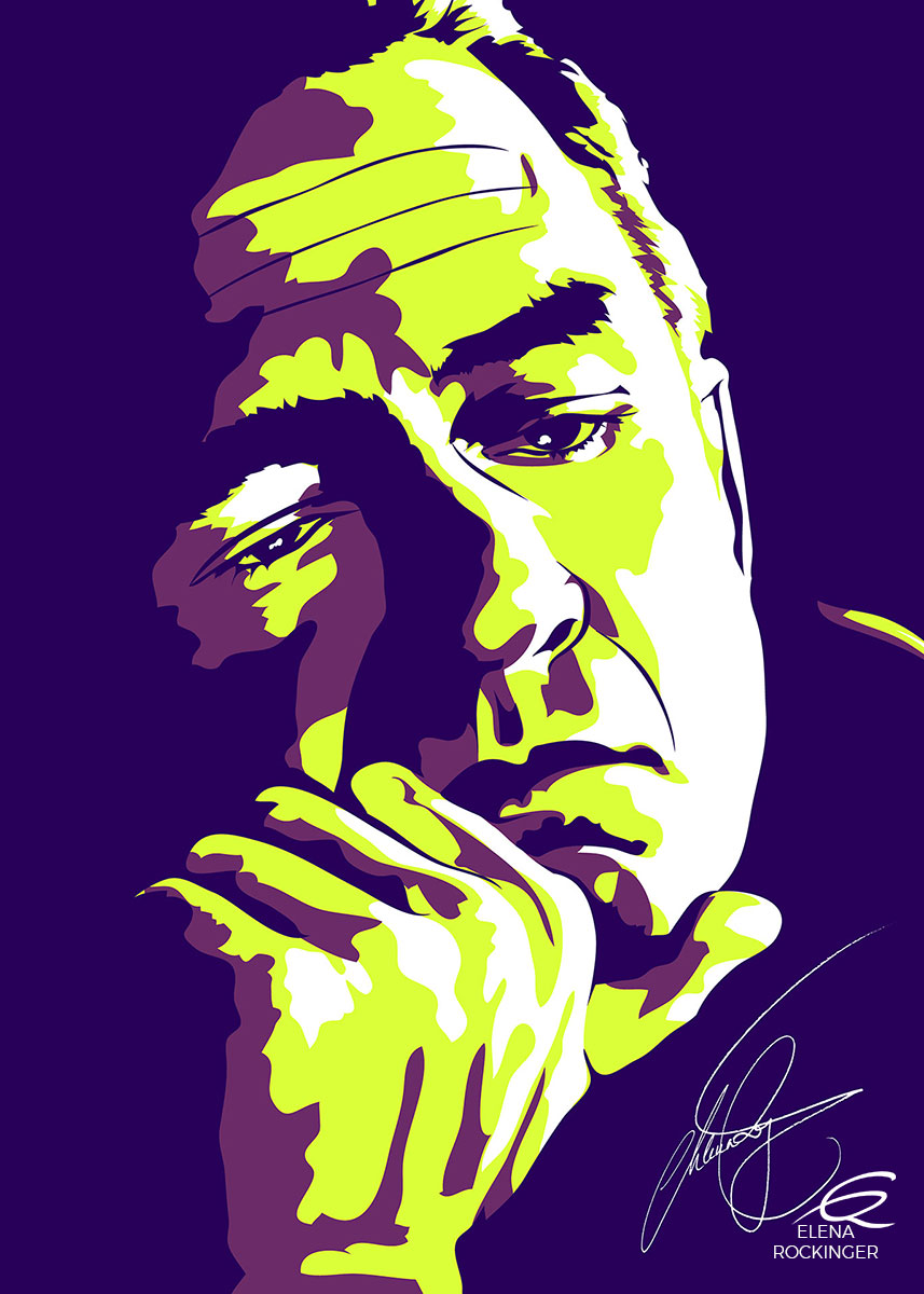 19 Portrait Illustration Pop Art Elena Rockinger 19 Vector Johnny Cash S