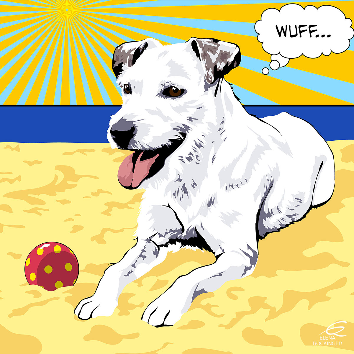 19 Portrait Illustration Pop Art Elena Rockinger Lichtenstein 19 S