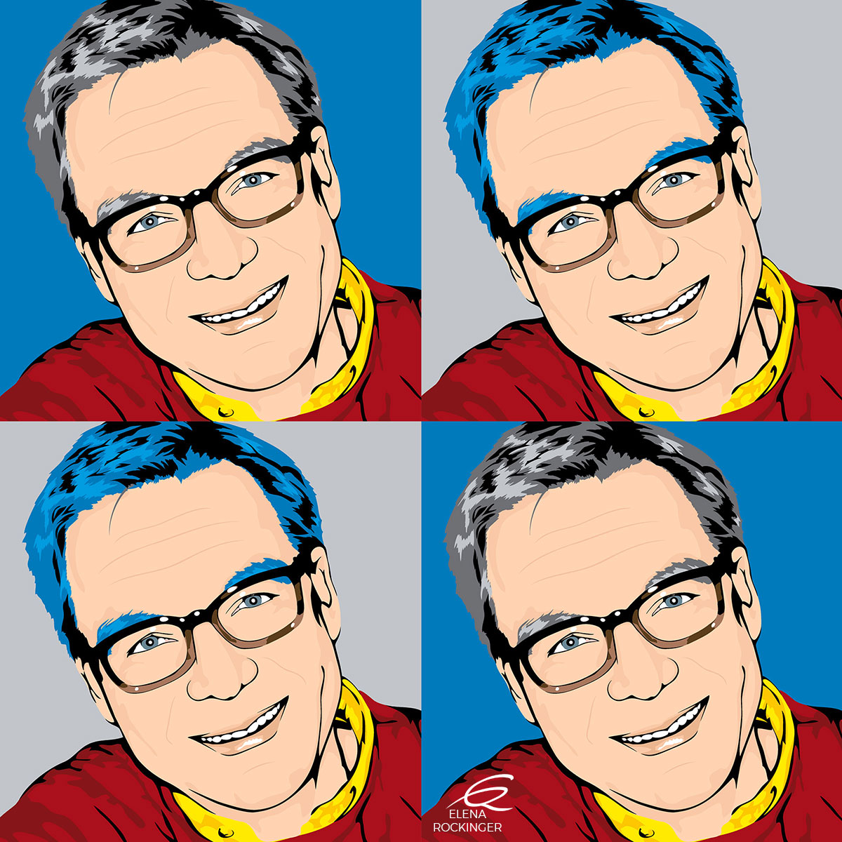 19 Portrait Illustration Pop Art Elena Rockinger Warhol 19 S