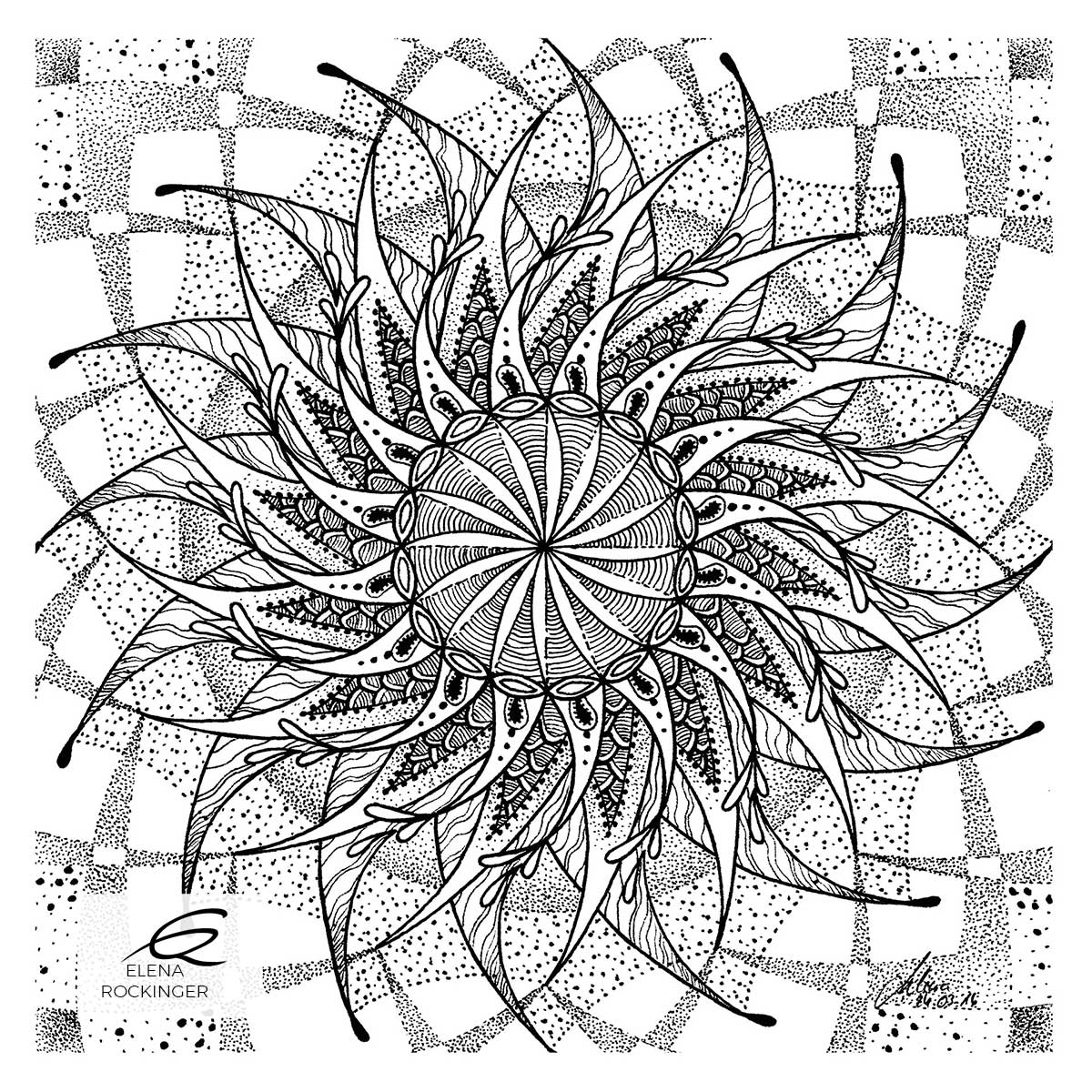 Colouring Books — Archive 20 Illustration Ink Colouring Book Elena Rockinger Love Mandala 20 S