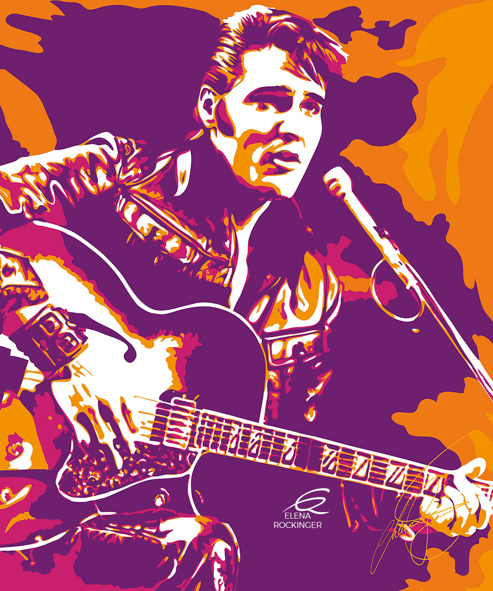 20 Portrait Illustration Pop Art Elena Rockinger 20 Vector Elvis S