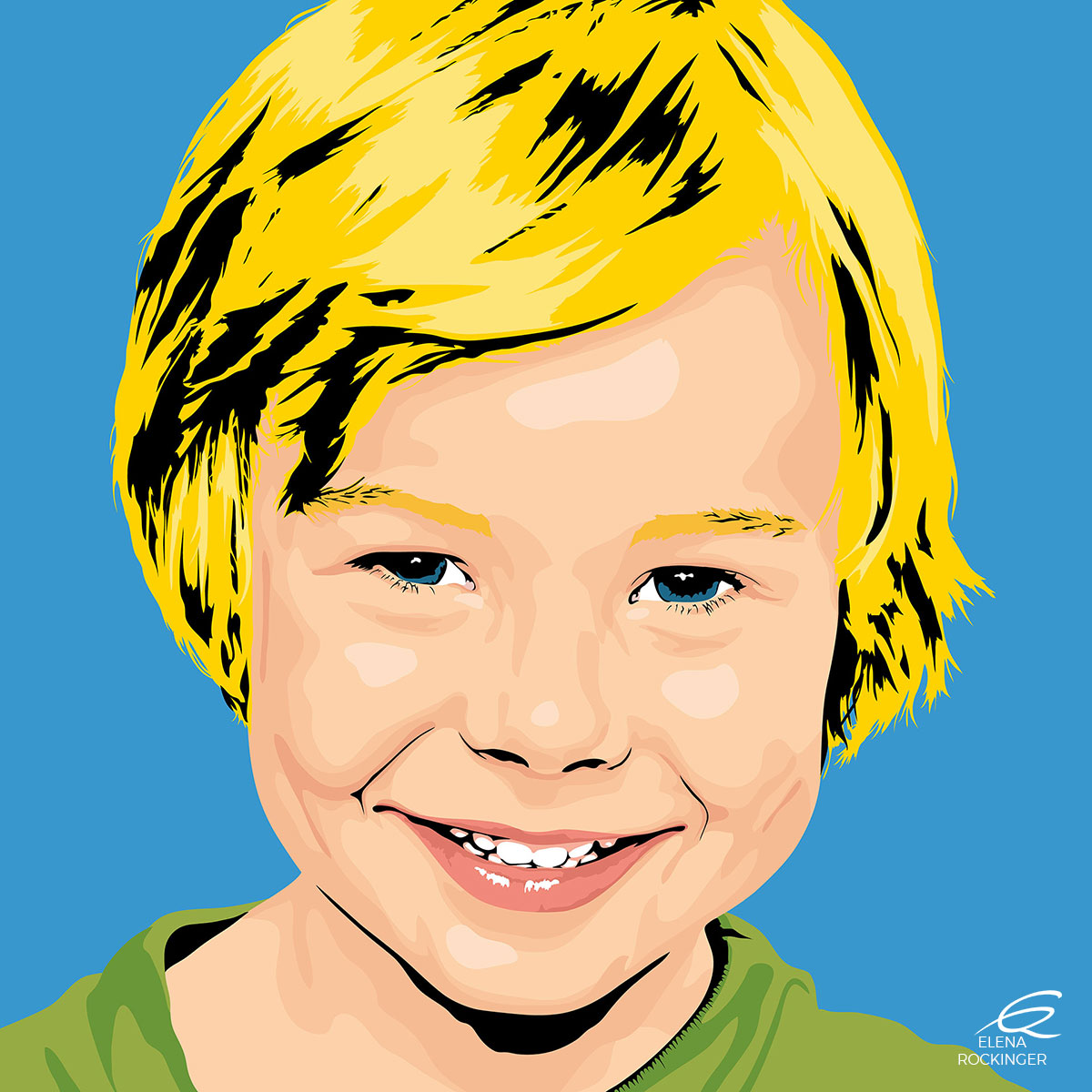 20 Portrait Illustration Pop Art Elena Rockinger Warhol 20 S