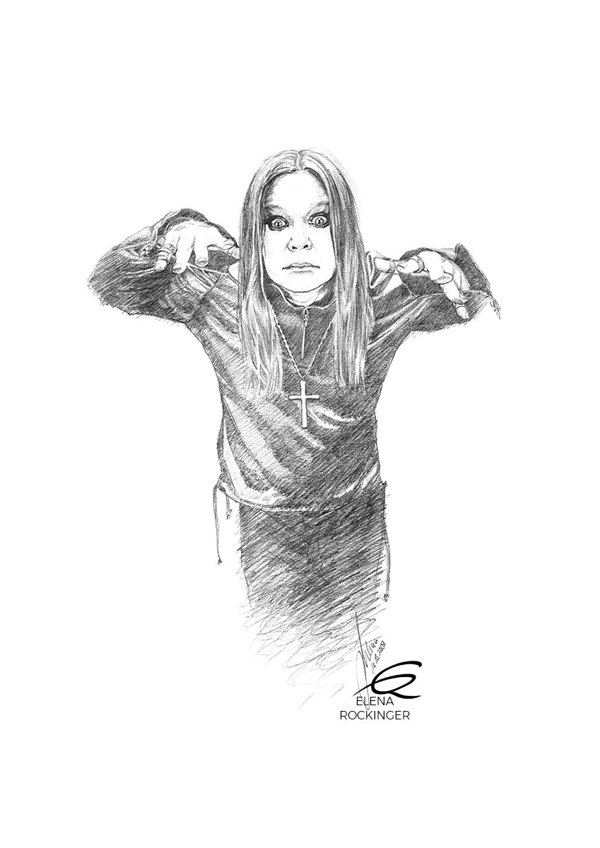 21 Portrait Graphite Music Elena Rockinger Ozzy Osbourne S