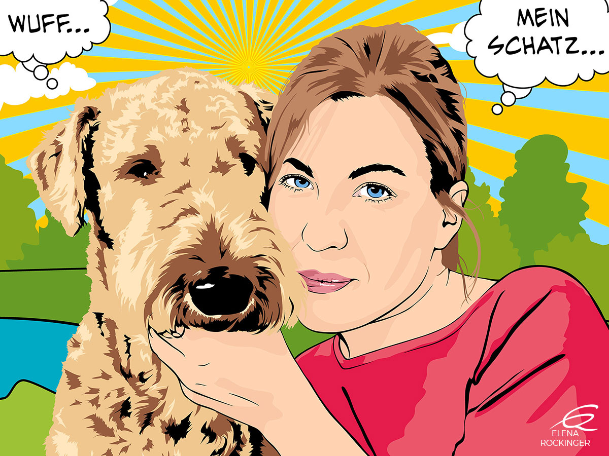 21 Portrait Illustration Pop Art Elena Rockinger Lichtenstein 21 S