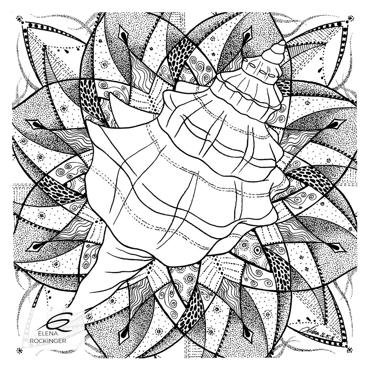 Colouring Books — Archive 27 Illustration Ink Colouring Book Elena Rockinger Love Mandala 27 S