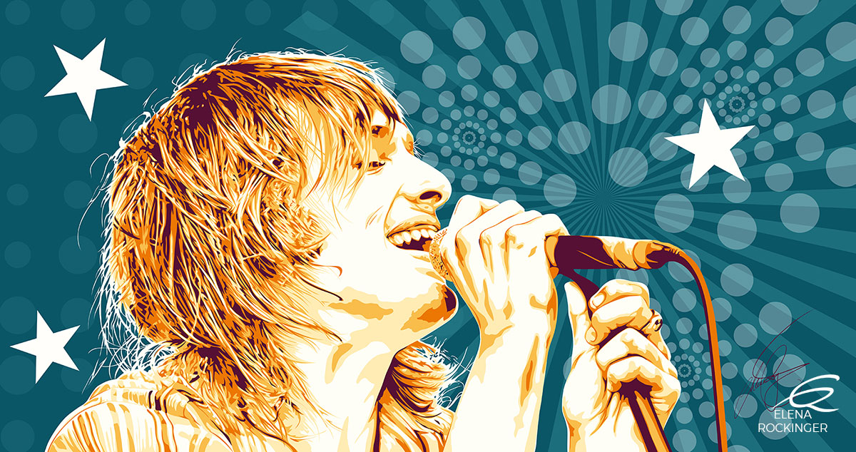 44 Portrait Illustration Pop Art Elena Rockinger 44 Vector Paolo Nutini S