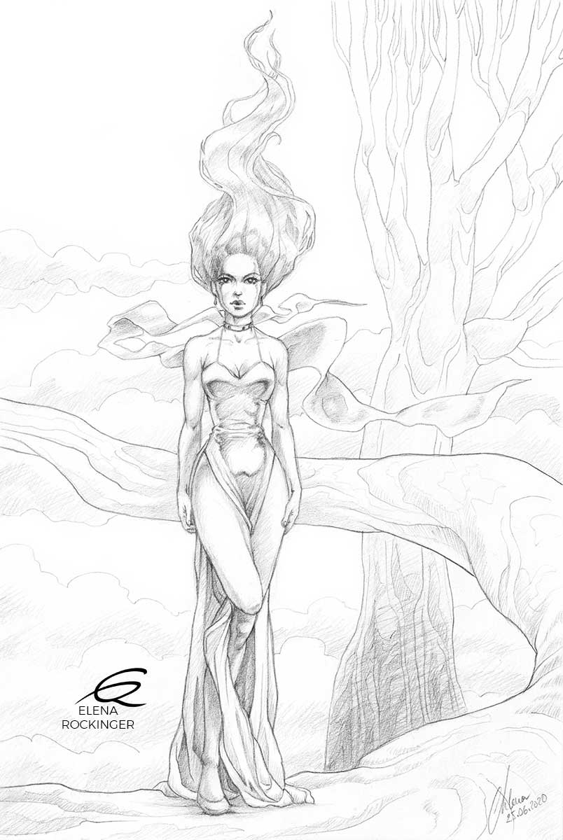 16 Drawing Grahite Character Elena Rockinger Eleyla S