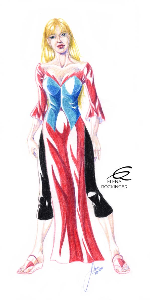 01 drawing figure colour pencil character elena rockinger anina s