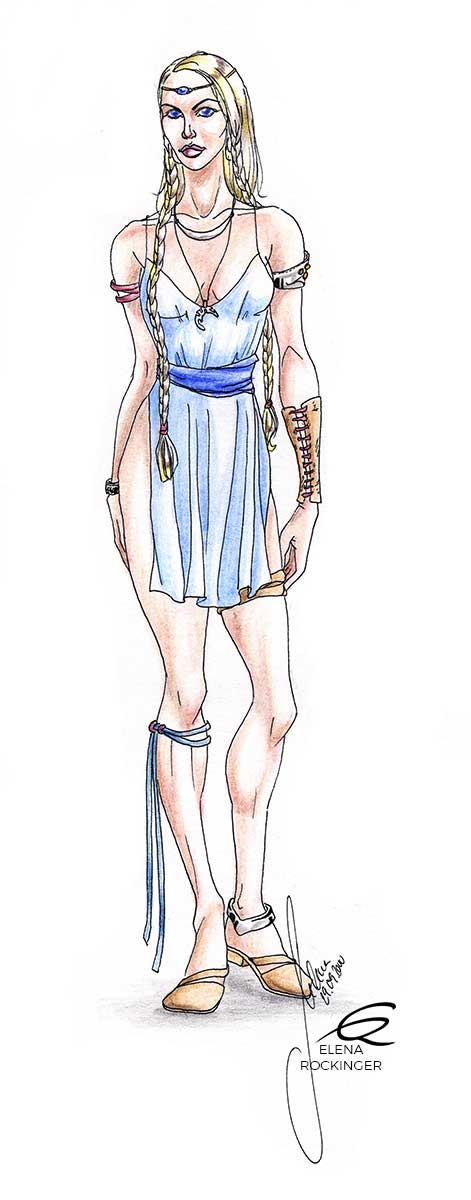 01 drawing figure ink colour pencil character elena rockinger alya s