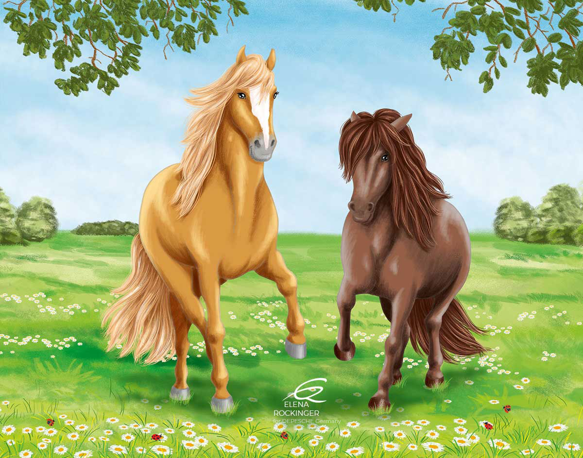 01 Illustration Horse Colouring Book Elena Rockinger 01 S