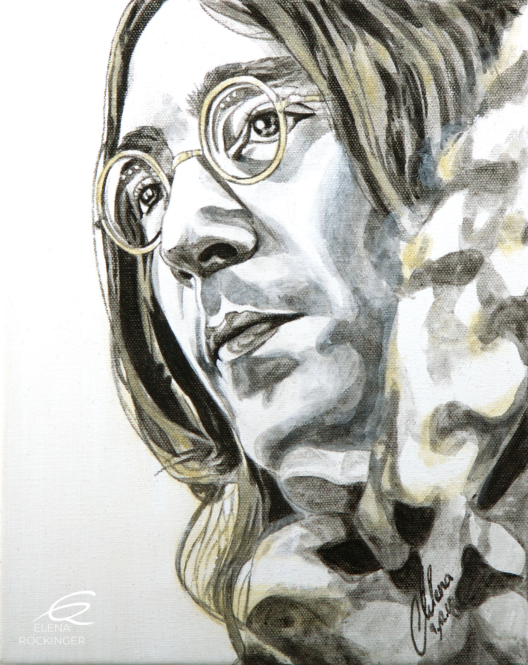 01 Portrait Painting Canvas Music Elena Rockinger John Lennon S